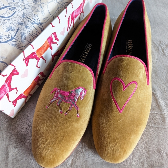 Ronner Shoes - Ronner Equestrian Mimosas Love Velvet Loafers